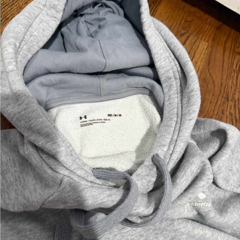 Under Armour Light Heather Gray Pullover Hoodie - image 2
